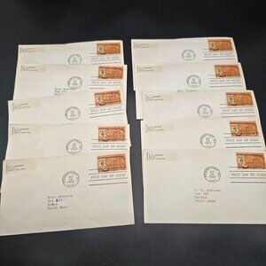 1968 First Day Of Issue Daniel Boone 6¢ Stamped Envelopes Frankfort KY LI3014